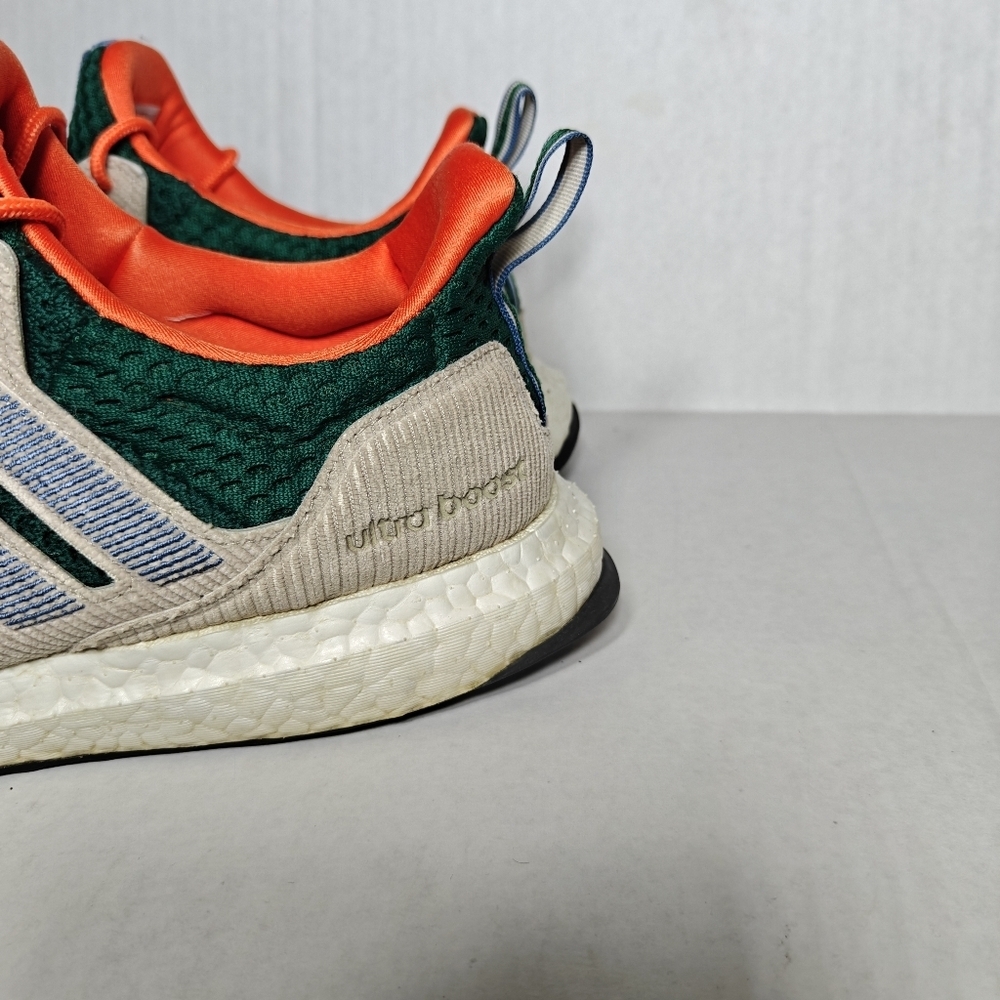 Adidas Ultraboost 1.0 Xmas Collegiate Green/Taupe/Orange Knit Sneakers Men's 10 - Picture 5 of 10